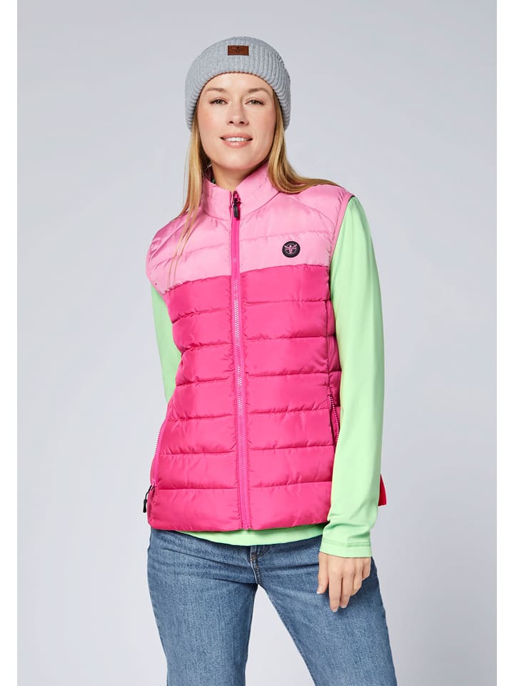 Chiemsee Kamizelka pikowana w kolorze różowym rozmiar: L