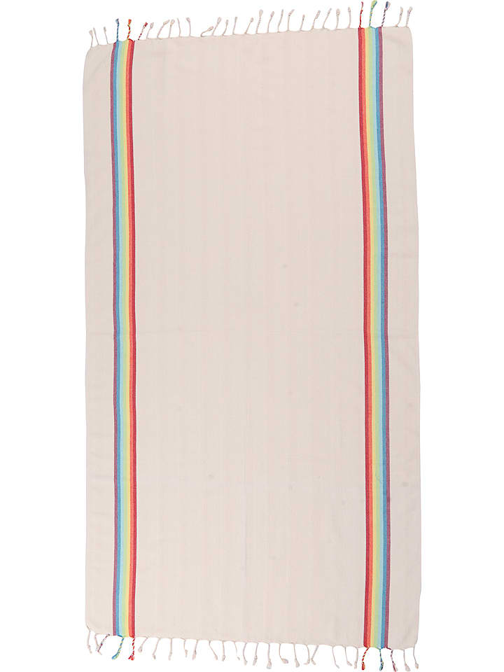 Samimi Chusta hammam w kolorze beżowym ze wzorem - 180 x 100 cm rozmiar: onesize