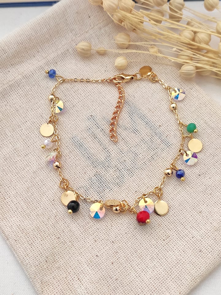 atelier MIU Pozłacana bransoletka z elementami ozdobnymi rozmiar: onesize