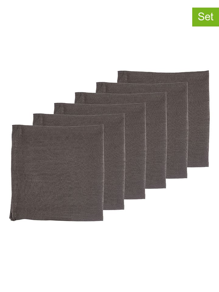 Björn Serwetki (6 szt.) w kolorze brązowym - 40 x 40 cm rozmiar: onesize