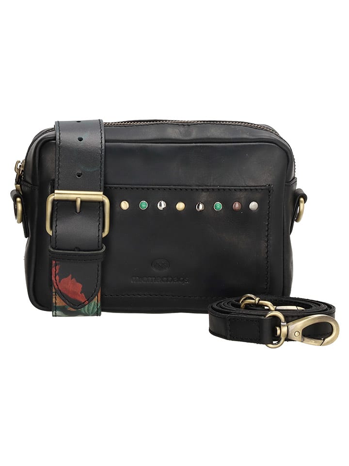 micmacbags Skórzana torebka w kolorze czarnym - 21 x 15 x 6 cm rozmiar: onesize