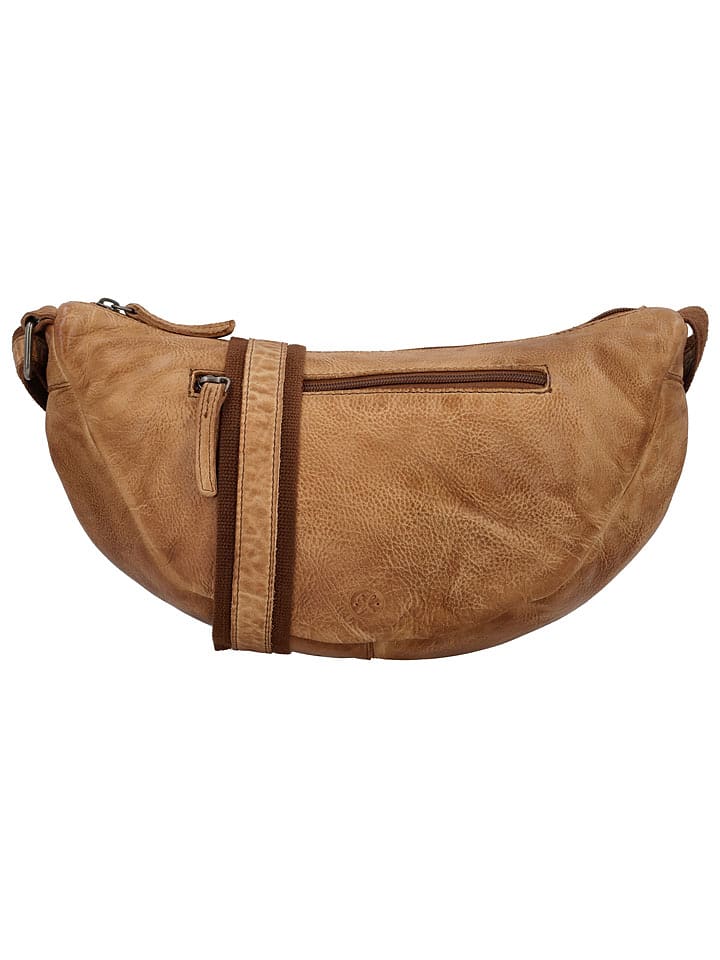 HIDE & STITCHES Skórzana saszetka w kolorze jasnobrązowym - 32 x 17 x 10 cm rozmiar: onesize