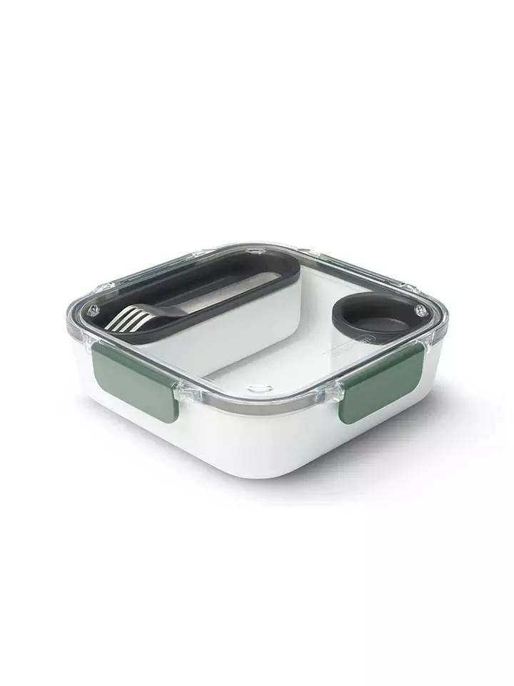Black+Blum Pojemnik w kolorze biało-zielonym na lunch - 20 x 5,5 x 20 cm rozmiar: onesize