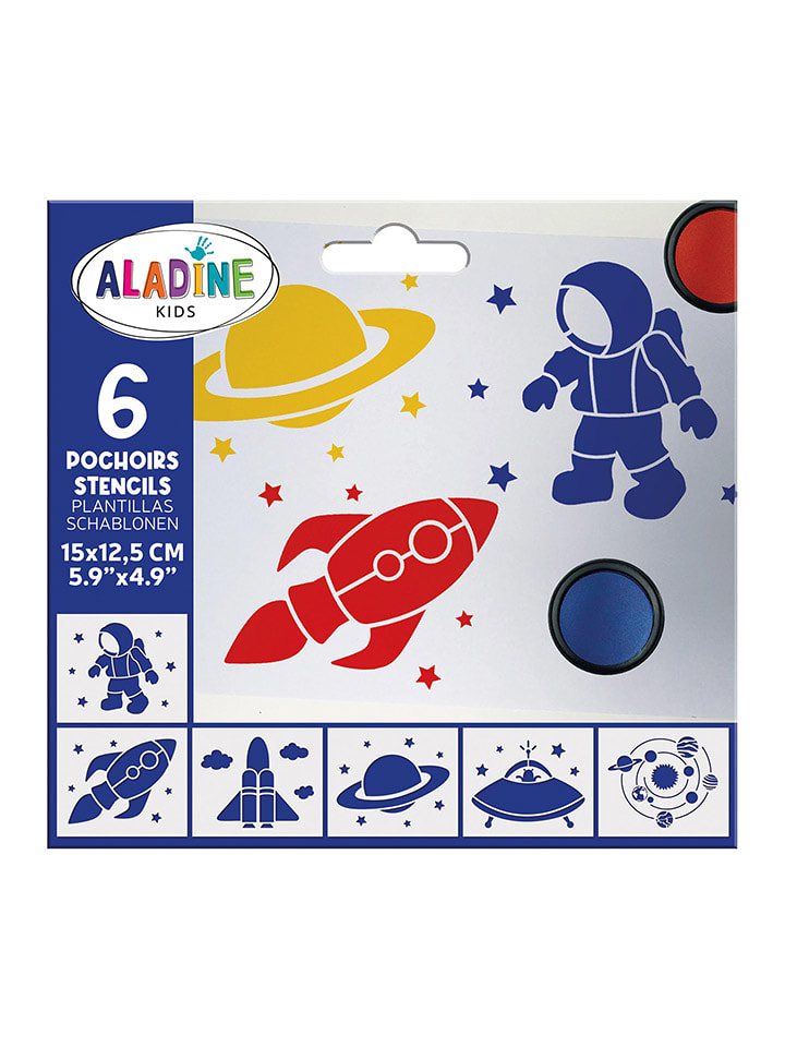 Aladine Zestaw szablonów "Space" - 4+ rozmiar: onesize