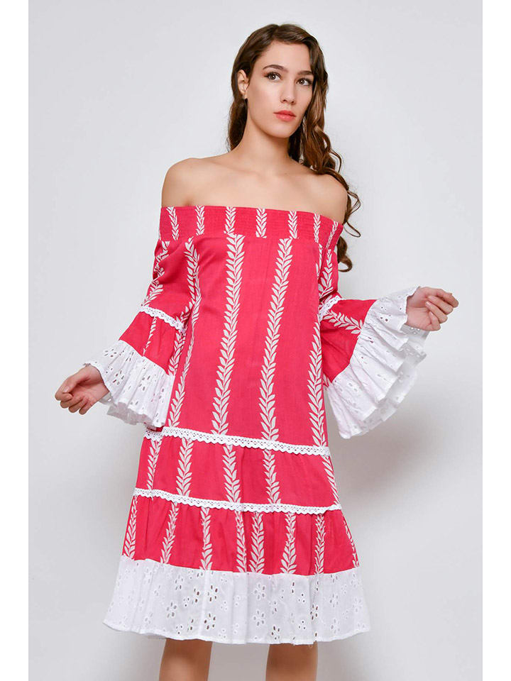 Tarifa Sukienka w kolorze koralowym rozmiar: L