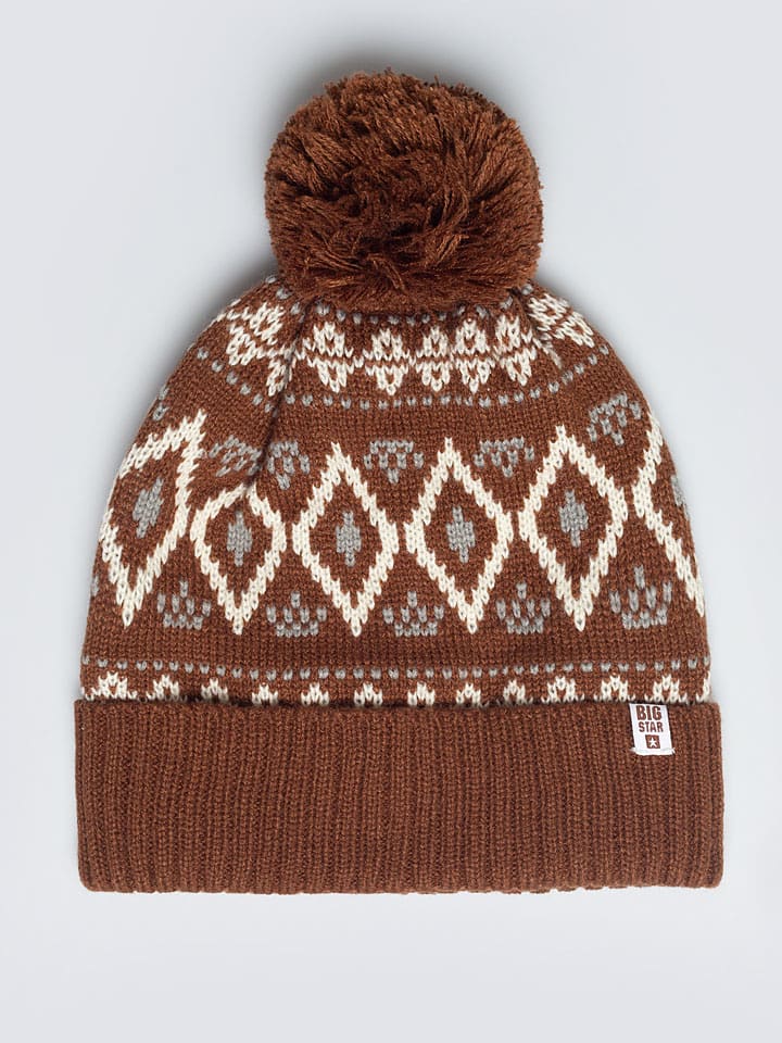 BIG STAR Czapka w kolorze jasnobrązowym rozmiar: onesize