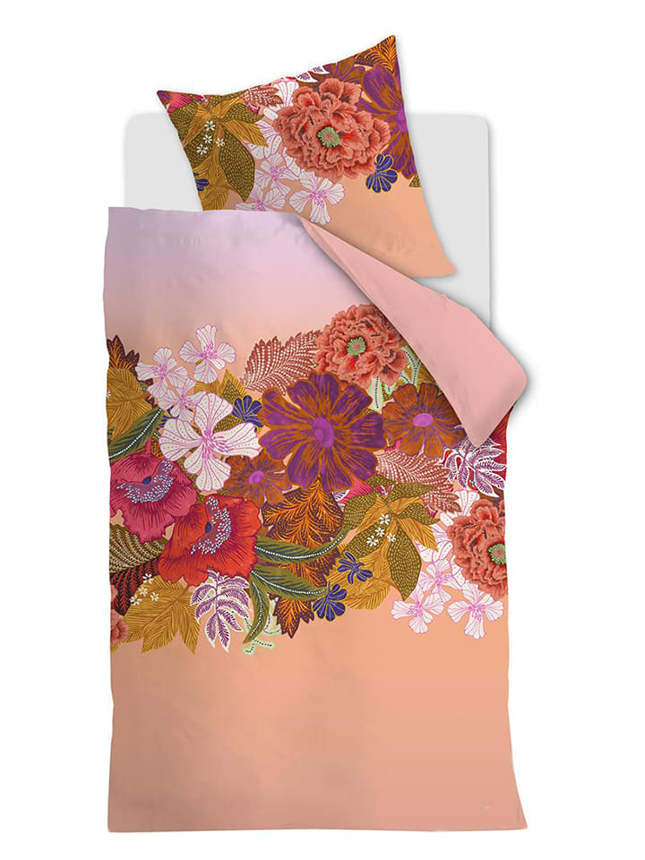 Beddinghouse Komplet pościeli "Livia" w kolorze brzoskwiniowym ze wzorem rozmiar: 135x200 cm