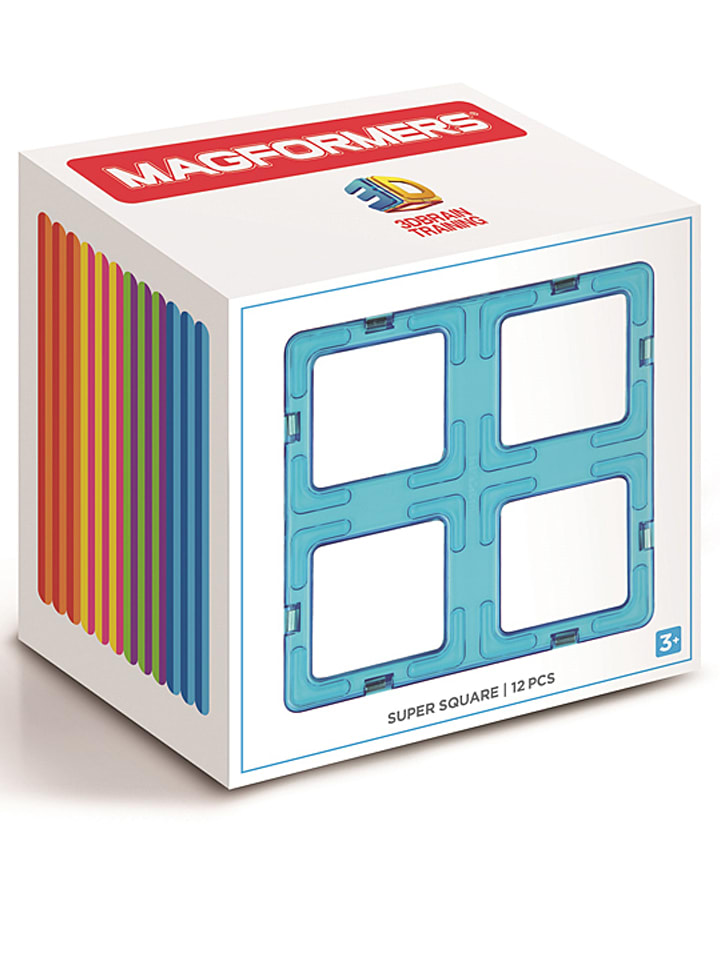 MAGFORMERS 12-częściowy zestaw magnetyczny "Super Square" - 3+ rozmiar: onesize