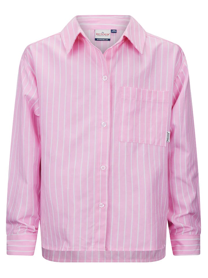 Retour Bluzka "Bibi" w kolorze jasnoróżowo-białym rozmiar: 158/164