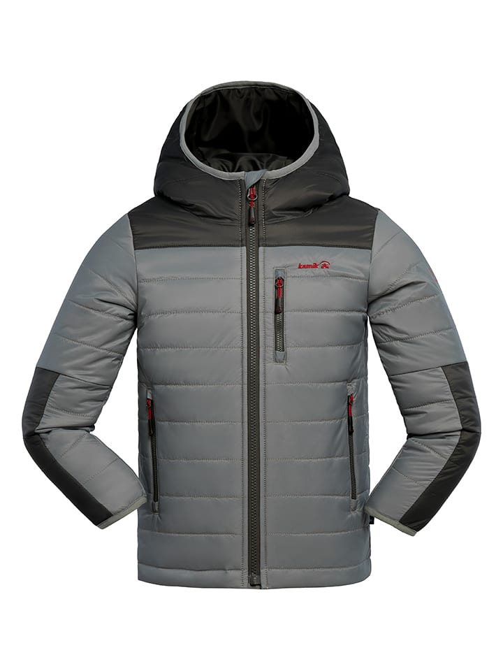 Kamik Całoroczna kurtka pikowana "Canyon" w kolorze szarym rozmiar: 116