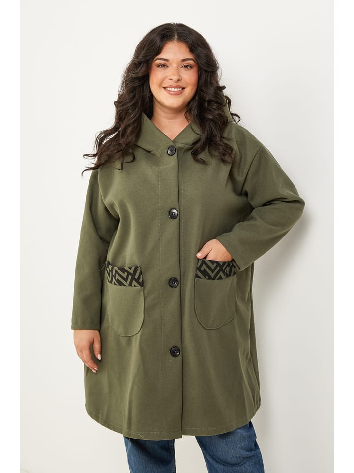 Curvy Lady Kurtka przejściowa w kolorze khaki rozmiar: 40/42