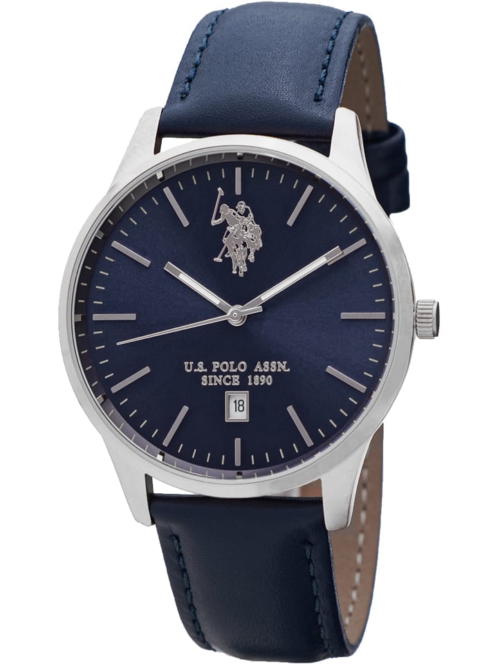 U.S. Polo Assn. Zegarek kwarcowy w kolorze srebrno-granatowym rozmiar: onesize