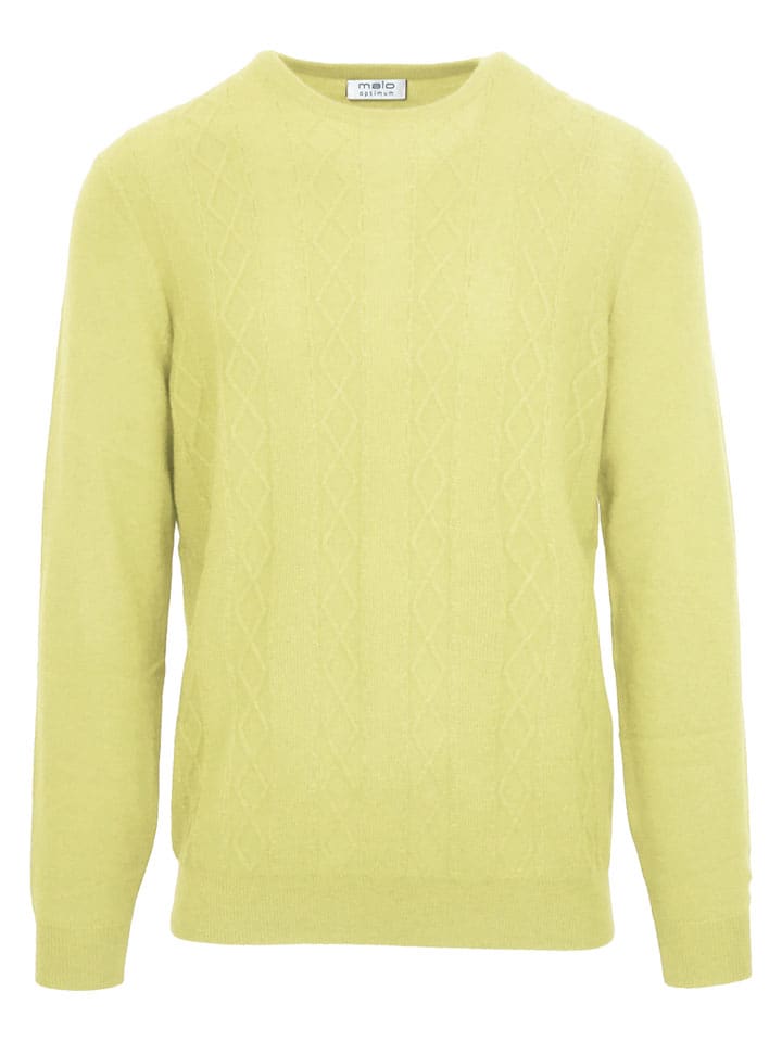 Malo Optimum Kaszmirowy sweter w kolorze jasnożółtym rozmiar: XL