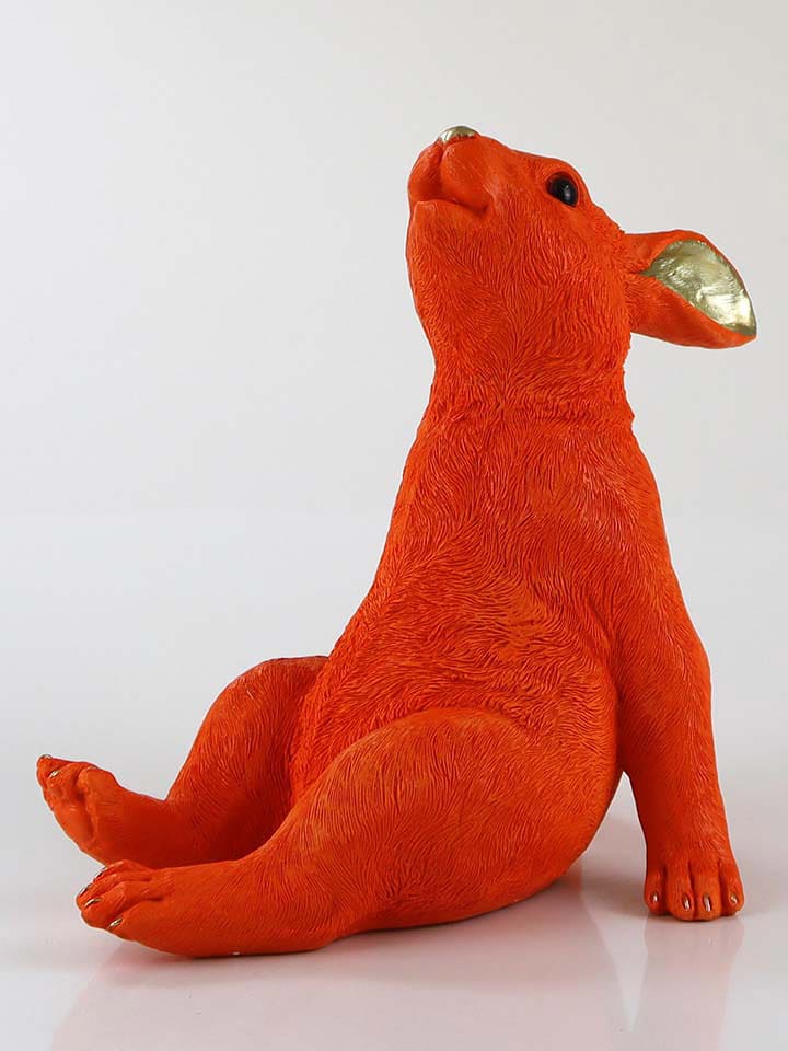 AM Design Figurka dekoracyjna w kolorze złoto-pomarańczowym - 29,5 x 26,3 x 17 cm rozmiar: onesize