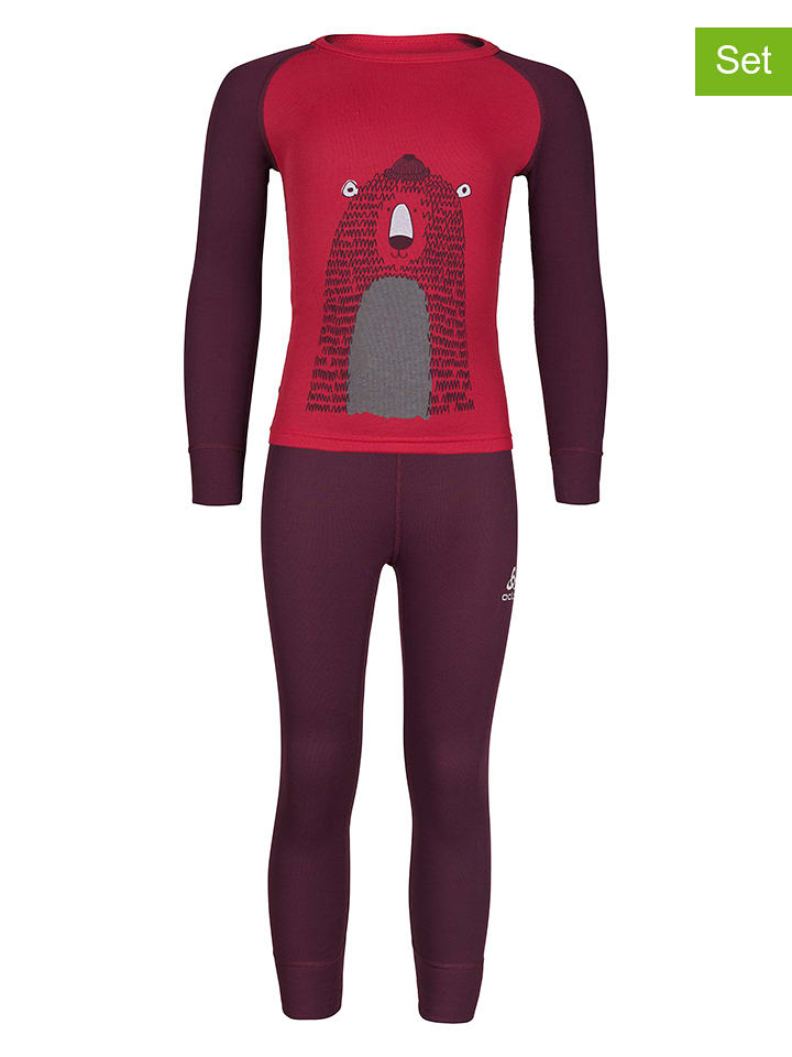 Odlo 2-częściowy zestaw w kolorze czerwonym rozmiar: 116