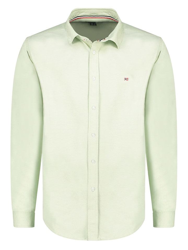 Geographical Norway Koszula "Zac" - Regular fit - w kolorze zielonym rozmiar: S