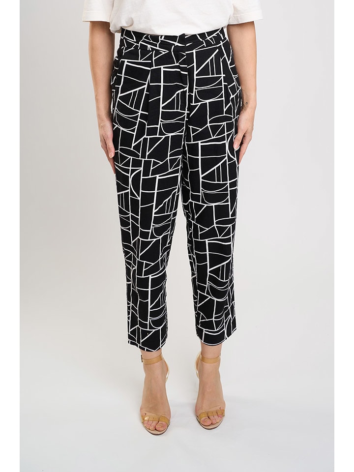 Marks & Spencer Spodnie w kolorze czarno-białym rozmiar: 36/L31