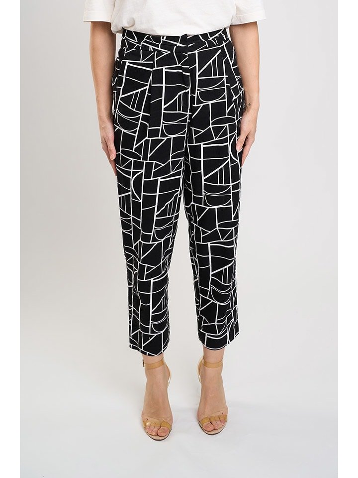 Marks & Spencer Spodnie w kolorze czarno-białym rozmiar: 36/L31