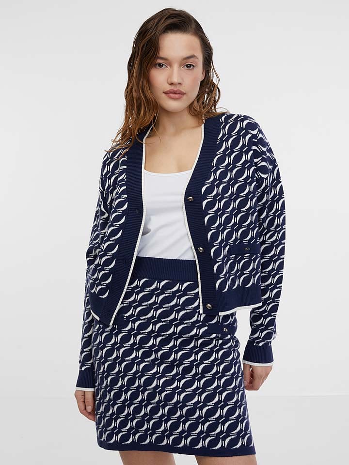 orsay Kardigan w kolorze granatowo-białym rozmiar: M