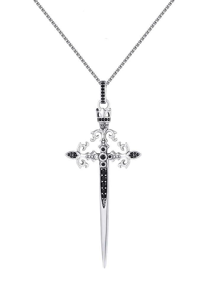 Uomo Srebrna zawieszka z cyrkoniami rozmiar: onesize