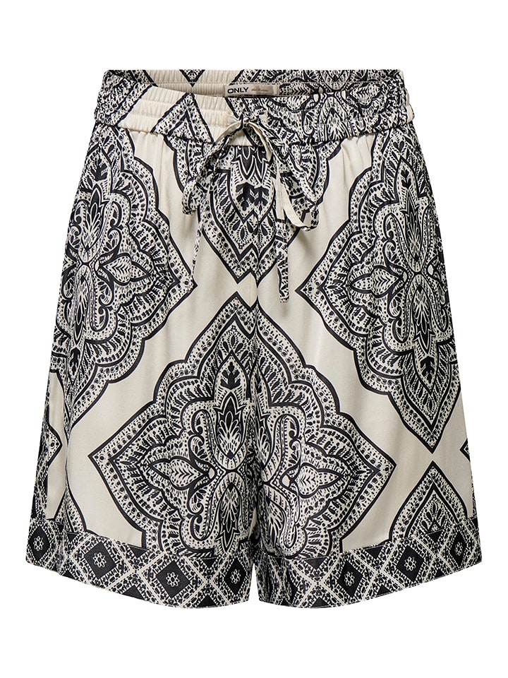ONLY Szorty w kolorze beżowo-czarnym rozmiar: L
