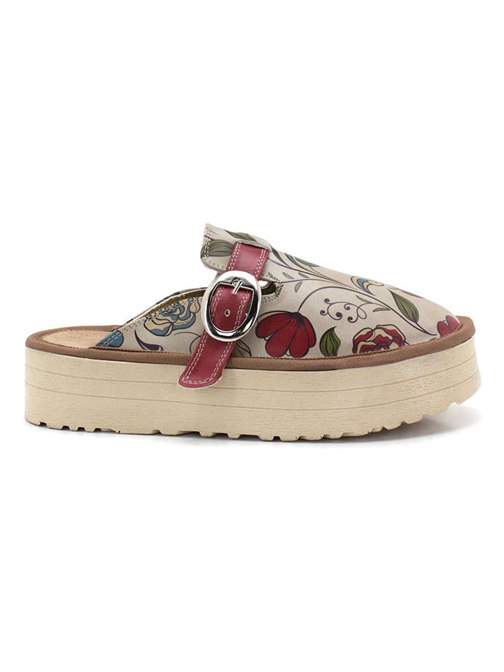 Calceo Chodaki w kolorze kremowym ze wzorem rozmiar: 38