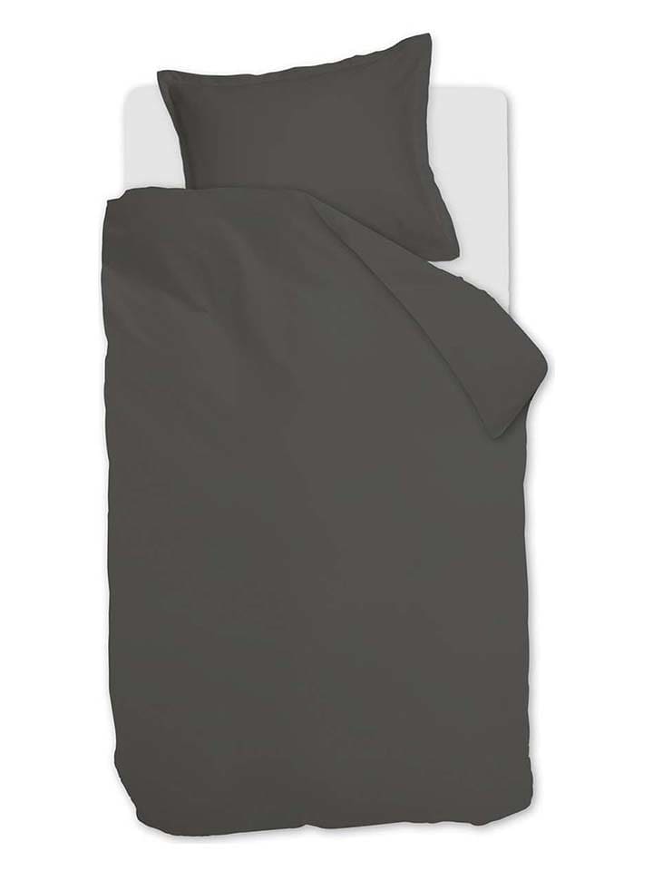 Ambiante Komplet pościeli satynowej "Uni" w kolorze szarym rozmiar: 155x220 cm