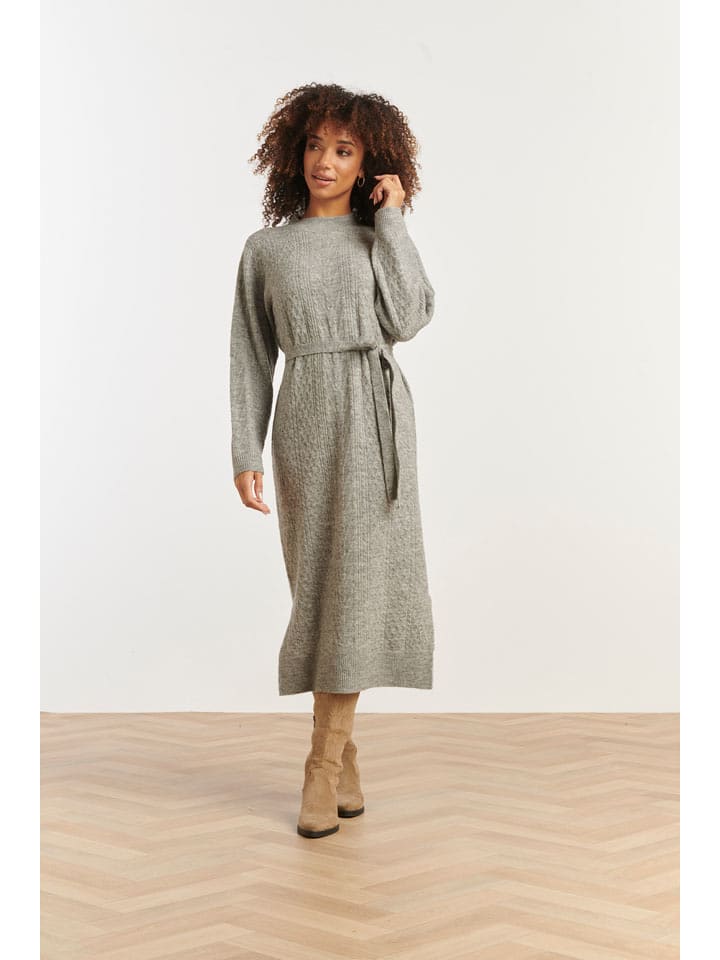 Smashed Lemon Sukienka dzianinowa w kolorze szarym rozmiar: XXL