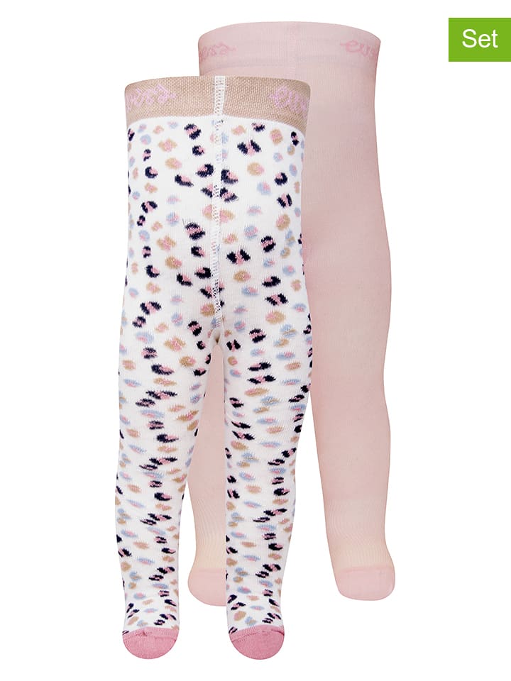 ewers Rajstopy (2 pary) w kolorze jasnoróżowo-białym rozmiar: 56