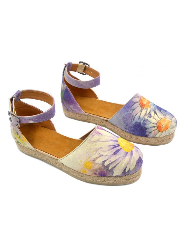 Calceo Espadryle w kolorze jasnożółtym ze wzorem rozmiar: 41