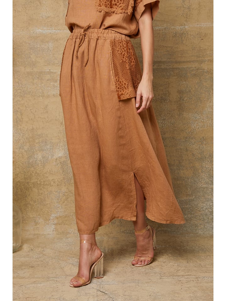 Fleur de Lin Spódnica "Jesta" w kolorze karmelowym rozmiar: L