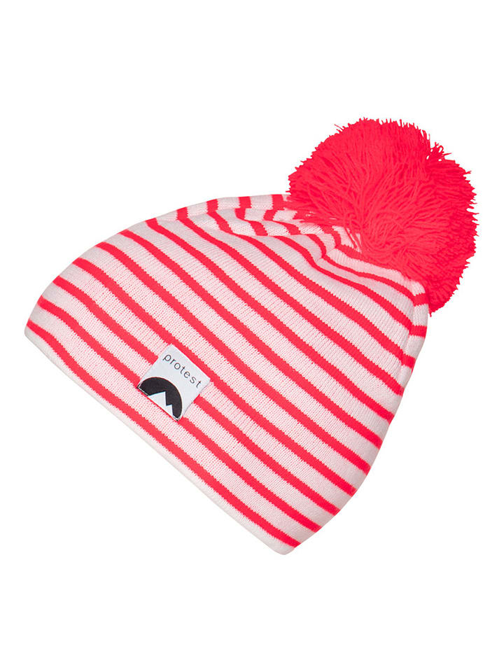 Protest Czapka "Girlfriend" w kolorze czerwono-białym rozmiar: 57 cm