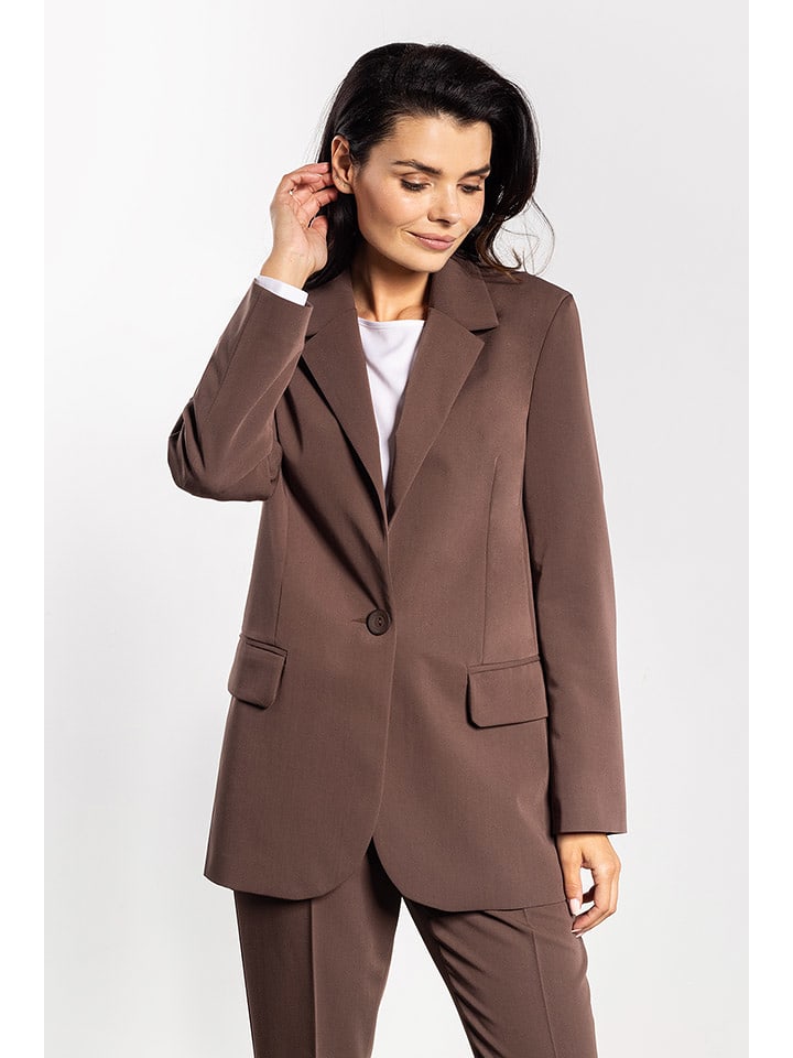 Awama Blezer w kolorze brązowym rozmiar: S