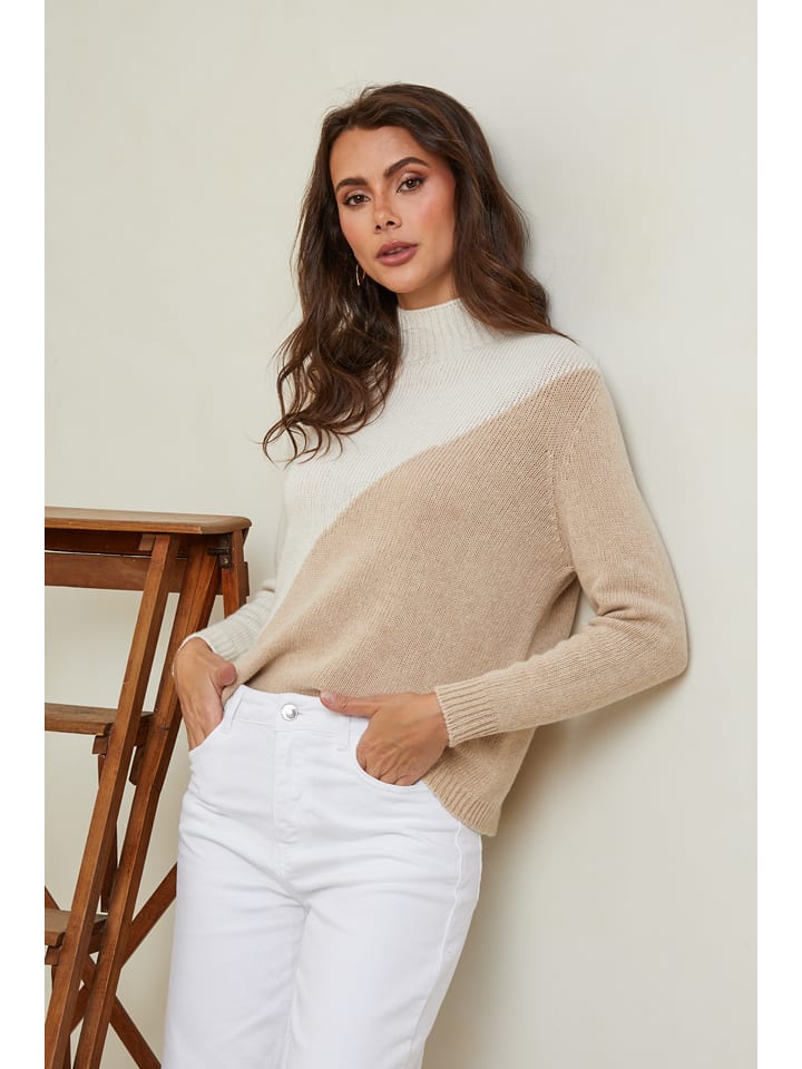 Joséfine Sweter "Csorna" w kolorze kremowo-beżowym rozmiar: M