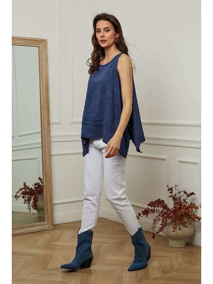 Plume Top "Mylene" w kolorze granatowym rozmiar: S