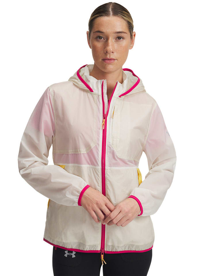 Under Armour Kurtka przeciwwiatrowa w kolorze białym rozmiar: M