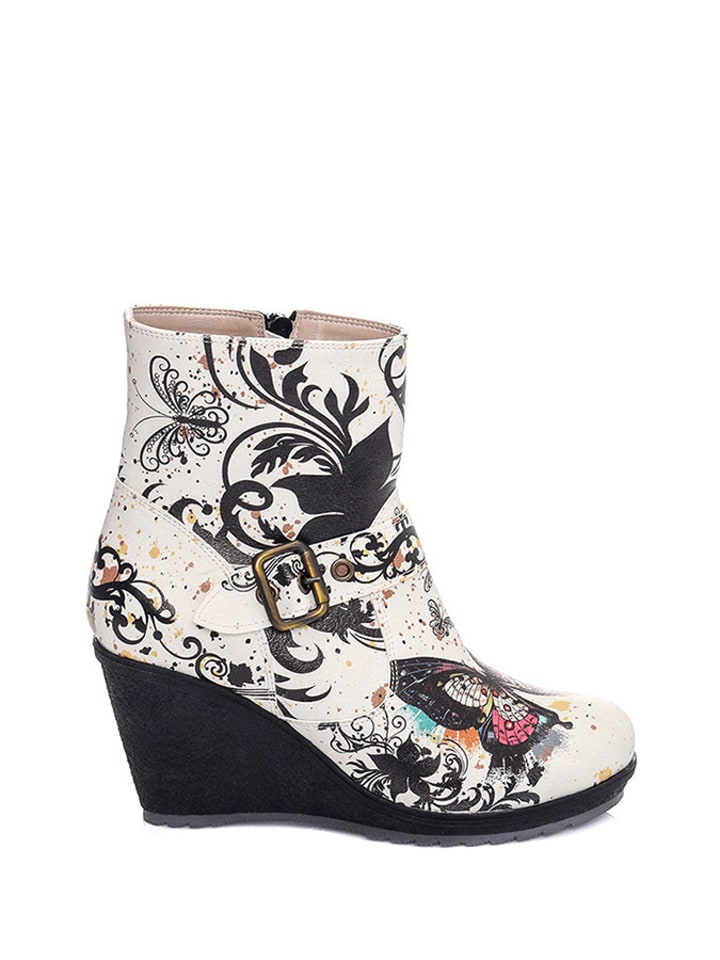 Streetfly Botki w kolorze biało-czarnym rozmiar: 38