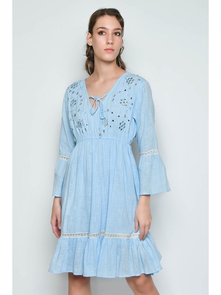 H.H.G. Sukienka w kolorze błękitnym rozmiar: L