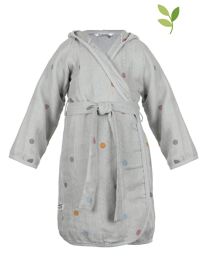 Kindsgut Muślinowy szlafrok w kolorze szarym rozmiar: 86/92