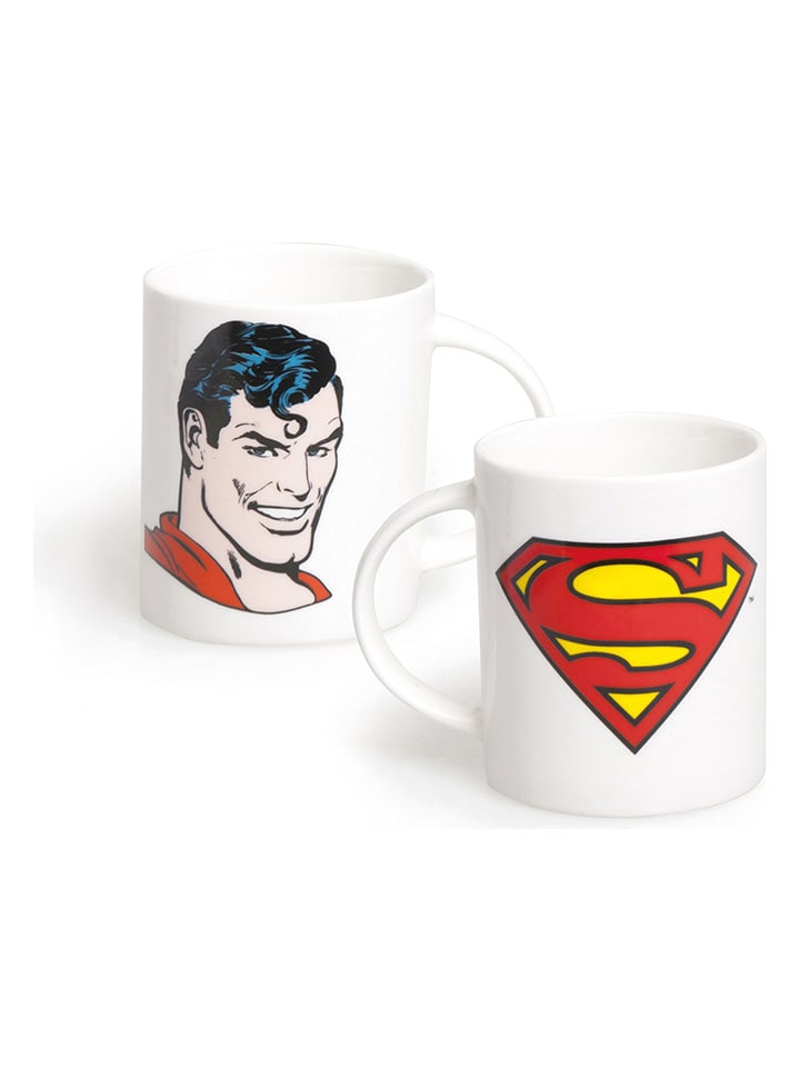 Trendy Kitchen by EXCÉLSA Kubek "Supereroi" w kolorze białym ze wzorem - 300 ml rozmiar: onesize