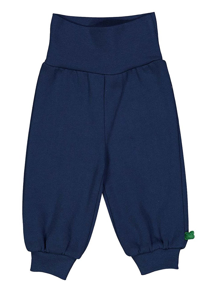 Fred´s World by GREEN COTTON Spodnie dresowe "Alfa" w kolorze granatowym rozmiar: 86