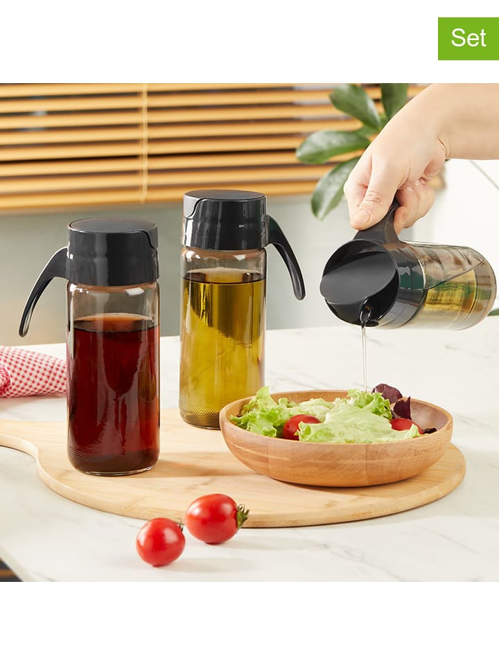 Violeta Home 3-częściowy zestaw w kolorze czarnym - 500 ml rozmiar: onesize