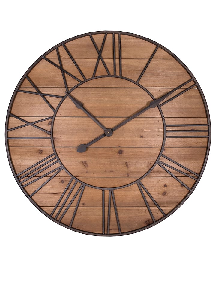 Anticline Zegar ścienny w kolorze brązowym - Ø 90 cm rozmiar: onesize