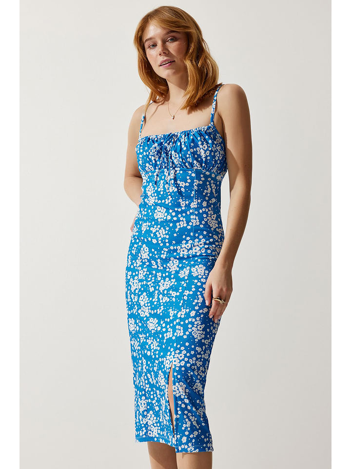 Happiness Istanbul Sukienka w kolorze niebiesko-białym rozmiar: 38