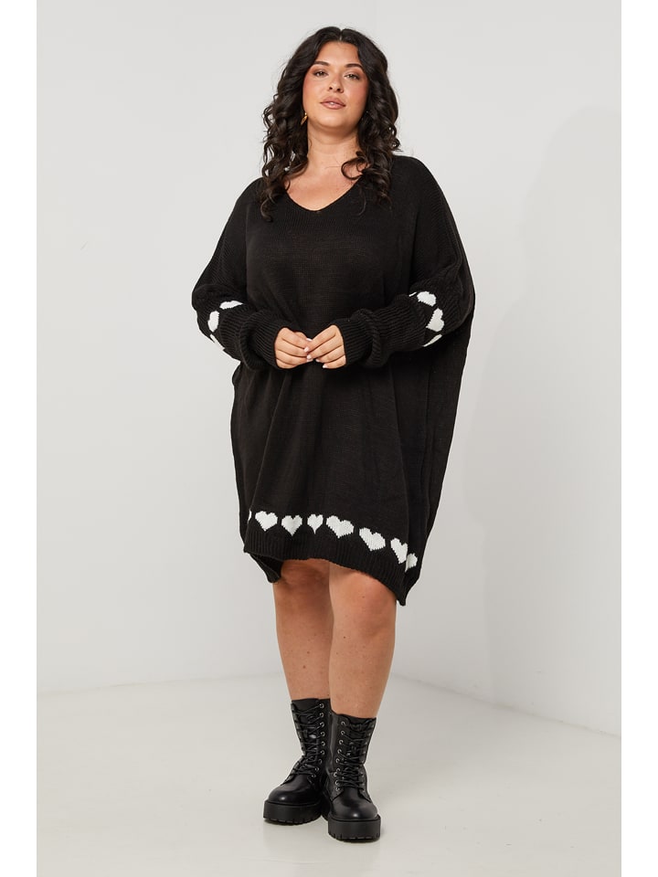 Curvy Lady Sukienka dzianinowa w kolorze czarnym rozmiar: 44/46