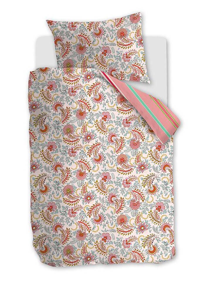 Beddinghouse Komplet pościeli "Ruby" w kolorze błękitno-jasnoróżowym rozmiar: 135x200 cm