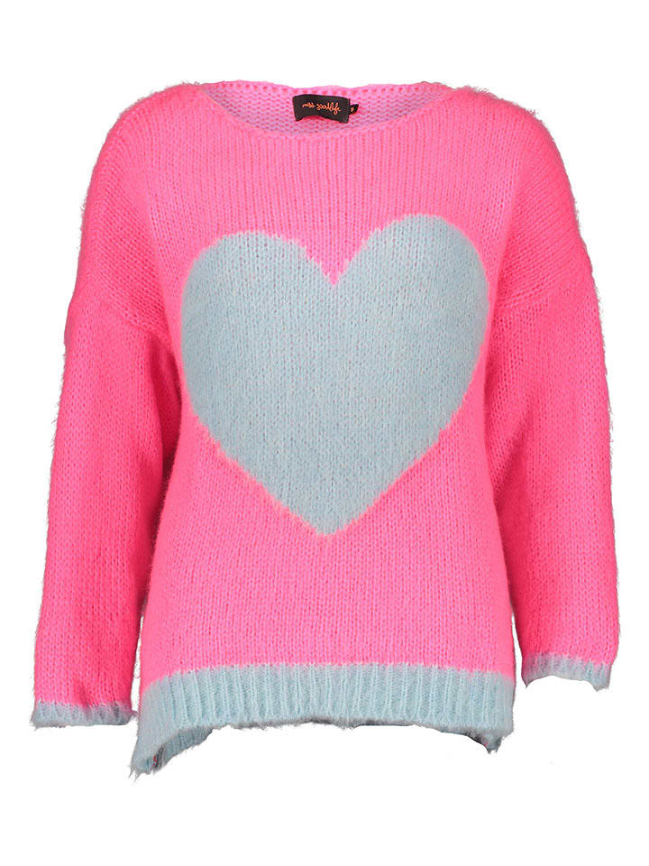 miss goodlife Sweter w kolorze różowo-szarym rozmiar: L