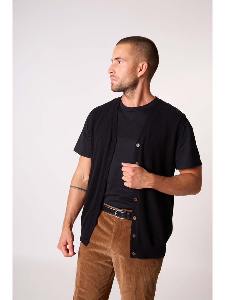 Perfect Cashmere Kaszmirowa kamizelka "Arthur" w kolorze czarnym rozmiar: M