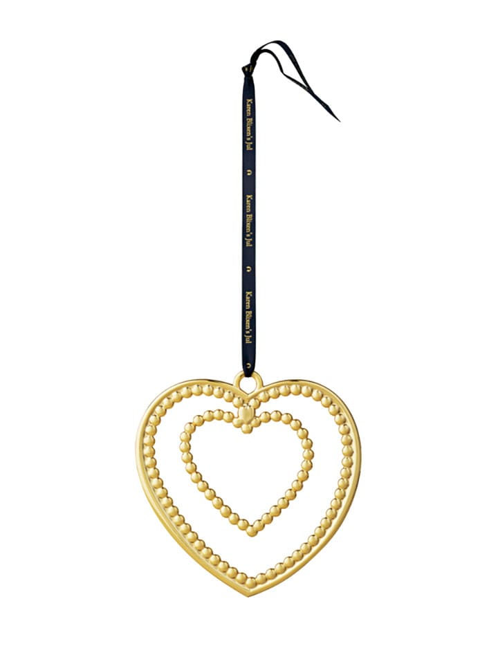 Rosendahl Zawieszka dekoracyjna "Ball Heart" w kolorze złotym - wys. 12 cm rozmiar: onesize