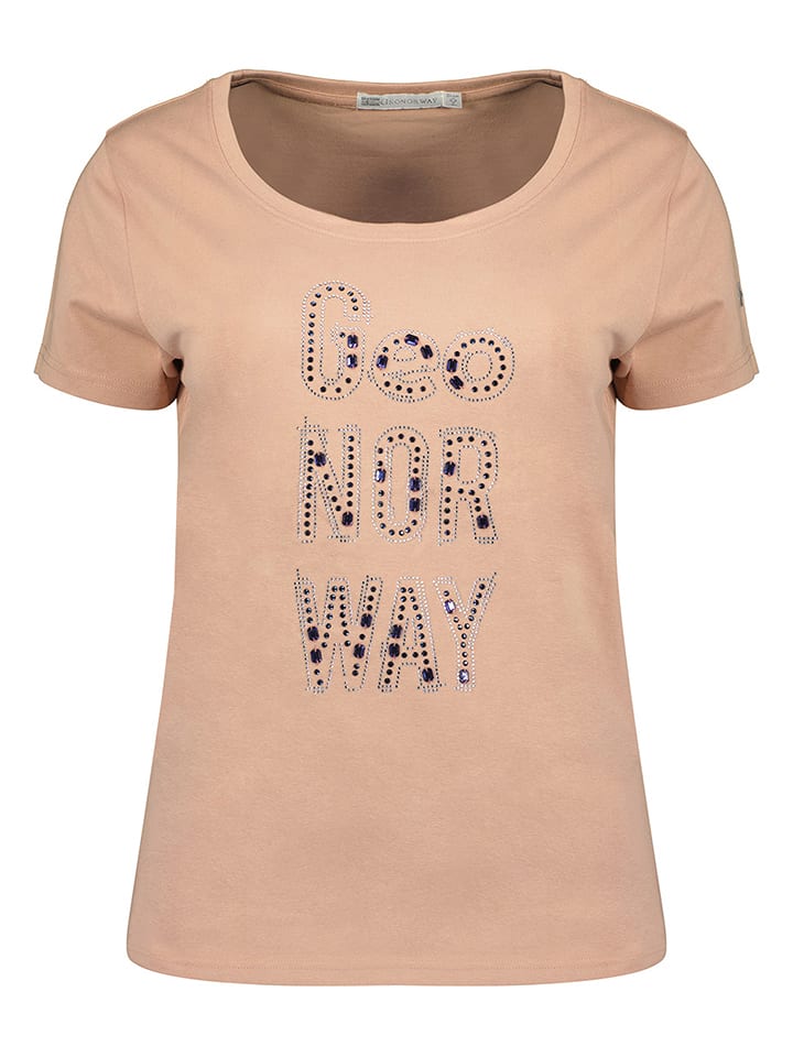 Geographical Norway Koszulka "Joaquina" w kolorze beżowym rozmiar: S